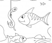 Coloriage Pêcherie des poissons