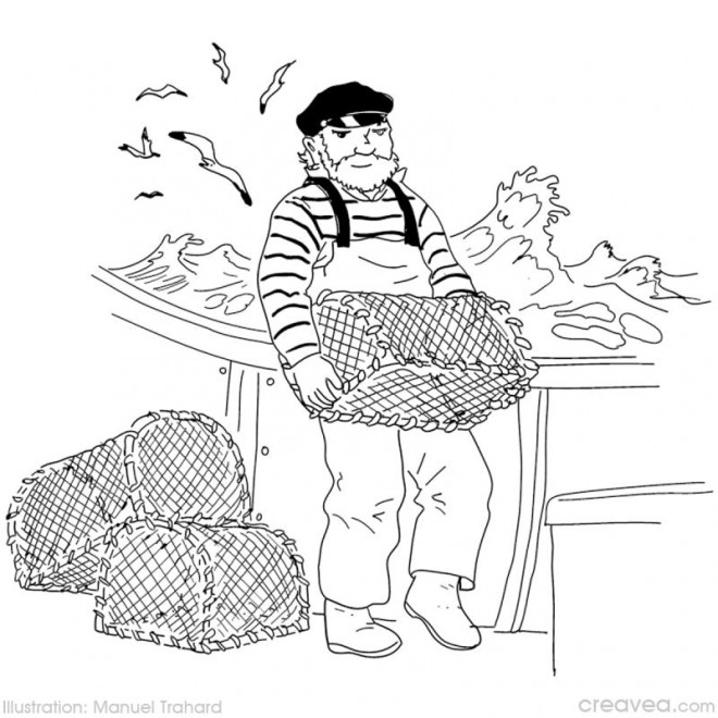 pecheur dans son navire