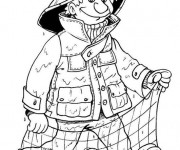 Coloriage p&ecirc;cheur et ses &eacute;quipements