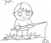 Coloriage P&ecirc;cheur  gratuit
