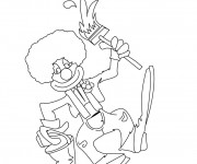 Coloriage Clown Peintre