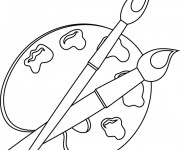 Coloriage Dessin palette pour enfant