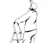 Coloriage M&eacute;tier de peintre