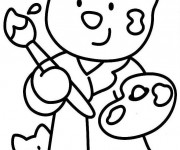 Coloriage Peintre disney