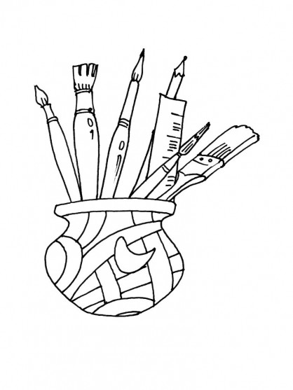 Coloriage Pot De Peinture