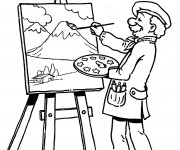 Coloriage et dessins gratuit Tableau peinture à imprimer