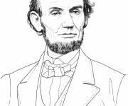Coloriage Abraham-Lincoln r&eacute;aliste
