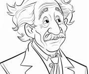 Coloriage Albert Einstein le physicien brillant