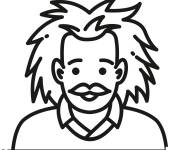 Coloriage Albert Einstein PS