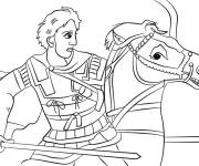 Coloriage Alexandre le Grand &agrave; cheval