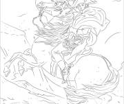 Coloriage Bonaparte &agrave; cheval