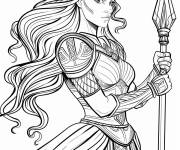 Coloriage Boudica en vecteur