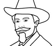 Coloriage et dessins gratuit Buffalo Bill Cody à imprimer