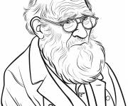 Coloriage Charles Darwin le biologiste