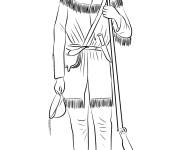Coloriage Davy Crockett