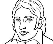 Coloriage Davy Crockett personnage historique