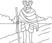Coloriage Dessin de Gandhi