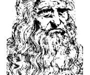 Coloriage Dessin de Leonardo da Vinci