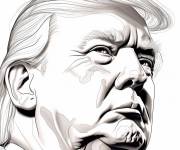 Coloriage Donald Trump d&eacute;taill&eacute;