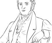 Coloriage Eli Whitney en portrait