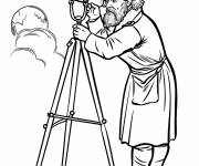 Coloriage Galil&eacute;e l'astronome italien