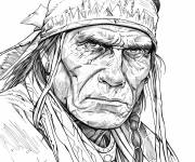 Coloriage Geronimo le chef de la tribu Apache