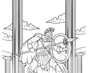 Coloriage Guerrier romain c&eacute;l&egrave;bre