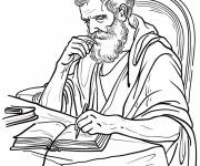 Coloriage Hippocrate en portrait