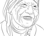 Coloriage Illustration de la M&egrave;re Teresa