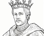 Coloriage Illustration du Roi Fr&eacute;d&eacute;ric X