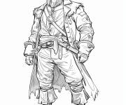 Coloriage Image du pirate Blackbeard