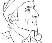 Coloriage Jacques-Yves Cousteau