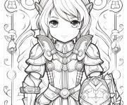 Coloriage Jeanne d'Arc anime