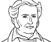 Coloriage Jim Bowie en noir et blanc