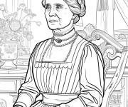 Coloriage L'activiste am&eacute;ricaine Susan B. Anthony