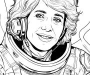 Coloriage L'astronaute Ellen Ochoa