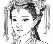 Coloriage L'imp&eacute;ratrice Wu Zetian