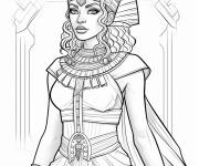 Coloriage La charmante La reine Cl&eacute;op&acirc;tre VII