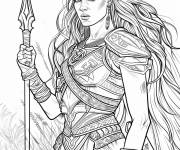 Coloriage La courageuse reine Boudica