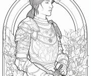 Coloriage La fran&ccedil;aise Jeanne d'Arc