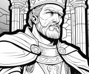 Coloriage La personnage historique Richard C&oelig;ur de Lion