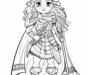 Coloriage La reine Boudica kawaii