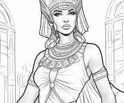 Coloriage La reine Cl&eacute;op&acirc;tre du Nile