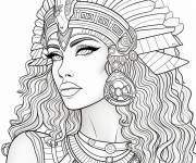 Coloriage La reine Cl&eacute;op&acirc;tre pour adulte