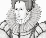 Coloriage La reine Elizabeth I r&eacute;aliste