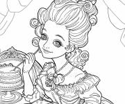 Coloriage La reine Marie Antoinette la belle reine
