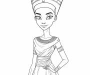 Coloriage La reine N&eacute;fertiti  simple