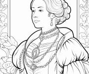 Coloriage La reine Victoria monarque du Royaume-Uni
