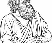 Coloriage Le philosophe Socrate