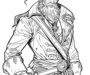 Coloriage Le pirate Blackbeard imprimable